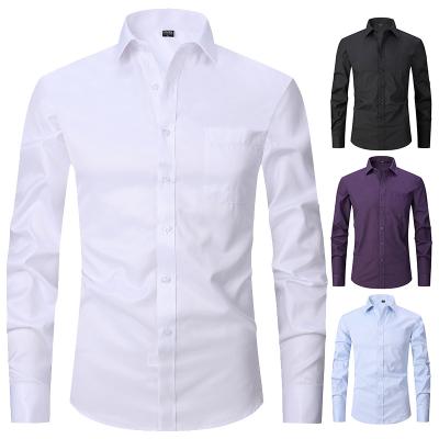 China Anti-shrink comfortable shirt with long sleeve for business shirt for men for sale