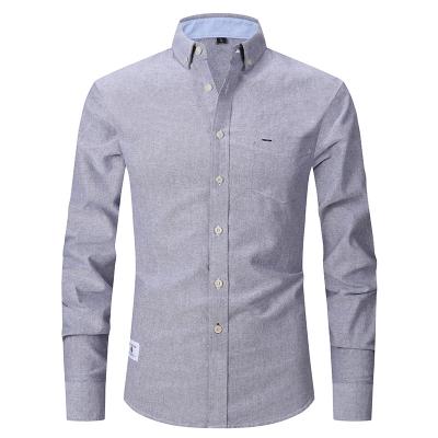 China High Quality Custom Fashion Fashion Sleeve Pocket Full Sleeve Business Casual Dress Shirts Anti Shrink For Men's Long Sleeve for sale