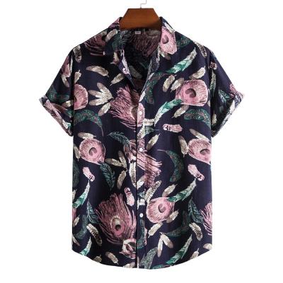 China Anti-Wrinkle 3D Printing Hawaiian Shirt Custom Beach Loose Men's Digital Printing Beach Shirt Personalization for sale