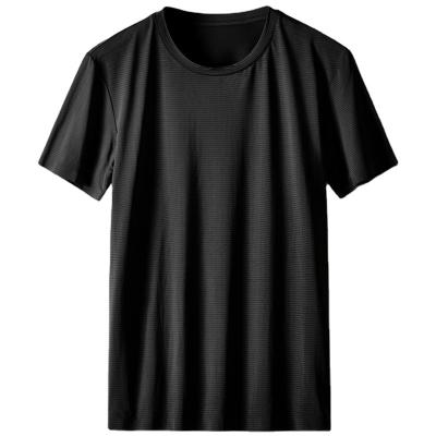 China Black Quick-Drying Anti-Wrinkle Men's T-shirt Men's Loose Plus Size Half-Sleeve T-Shirts for sale