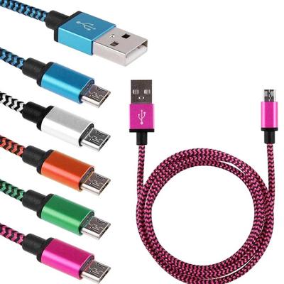 China 2.1A Current Fast Transmit Hot Sale For Iphone Android Type C Noly Braided Micro Usb Charging Cable for sale