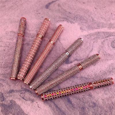 China New Waterproof Gold Crystal Diamond Eyeliner Pencil Lash Glue Adhesive Liquid Eyeliner Glue Magic Pen for sale