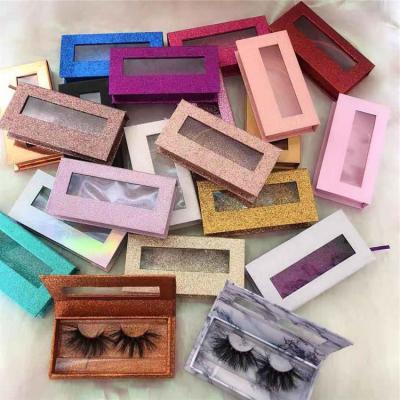 China Custom Magnetic Eyelash Packaging Black Square Long Wick Box Natural Wholesale Empty Eyelash Package for sale