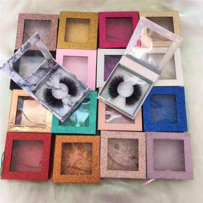 China Wholesale Price 3d Natural Long Mink Lashes Private Label Glitter Square Eyelash Packaging Box Custom for sale