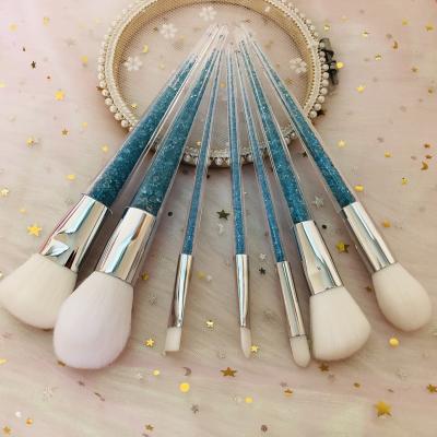 China Angular Blush 2019 Luxury Custom Makeup Brush Set Private Label Makeup Brush Set 7pcs Logo Cute Makeup Brushes Newest for sale