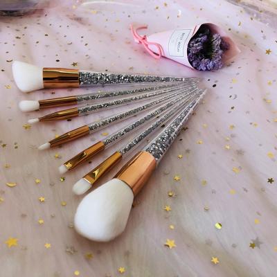 China Angular Blush 7Pcs Luxury Professional Private Label Makeup Brush Set Makeup Brushes Wholesale for sale