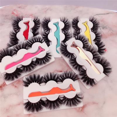 China Natural Long Make Your Own Brand Mink Strip Lashes Private Label 5d Mink Lashes for sale