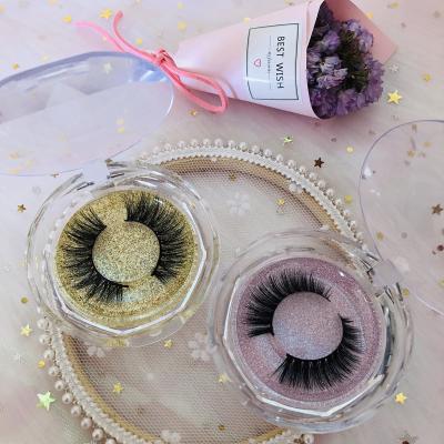 China 18-22mm Long Private Label Full Strip 3d Top Natural Mink Eyelashes False Lashes for sale