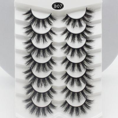 China 25mm Long 25mm Long Natural Mink False Eyelashes Full Natural Fluffy 4d Strip 3d Mink Lashes Wholesale Seller for sale