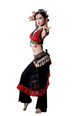 China La danza de vientre tribal del cordón suave hecho a mano viste los trajes más atractivos de la danza del vientre en venta