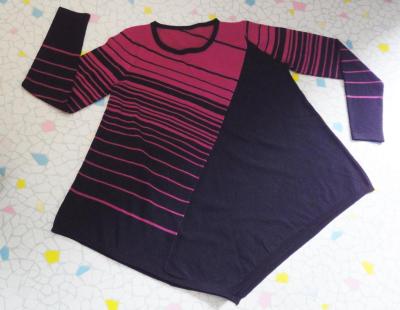 China Der Pullover-Strickjacken der Schrägstreifen-Pullover-Mode-Strickjacken-Expansions-Rand-Frauen zu verkaufen