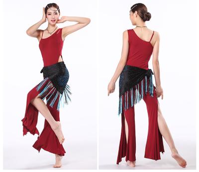 China Elegant modal belly dance practice costumes / outfits  leotard top and pants for sale