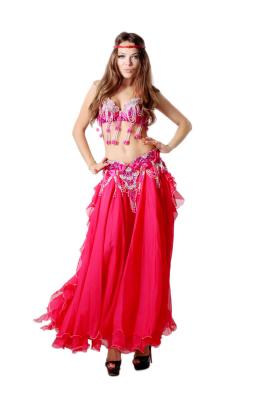 China Professional Belly Dance Costumes with diamonds   Soft and comfortable satin fabric for sale