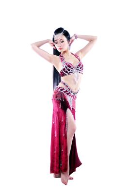 Chine Costumes professionnels de première qualité de danse de ventre de soutien-gorge et de jupe, usage de danse du ventre à vendre