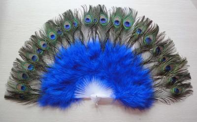 China HandeMade Peacock feather fans for belly dance accessories for adult for sale