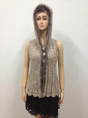 China Hooded knitted cardigan sweaters ,  Hand crochet cardigans for ladies for sale