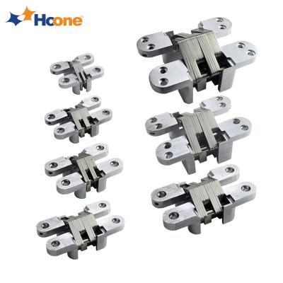 China Hoone Hot Selling Stainless Steel 3D Hidden Door and Durable Zinc Alloy Black Adjustable Hidden Hinge Heavy Duty Invisible Door Hinges for sale