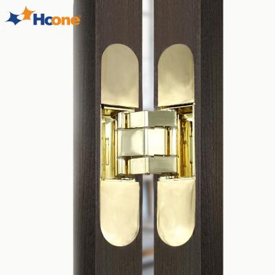 China Hoone Durable Wholesale Invisible Door Hinge Cross Concealed Adjustable Wooden Door 3D Folding Multicolor Hidden Hinges for sale