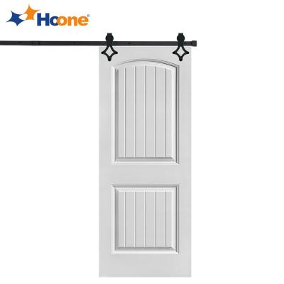 China Hoone Double Bypass Barn Door Hardware Stainless Steel Traditional Sliding Bifold Sliding Kit for sale