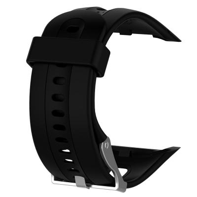 China Rubber Customize Silicone Rubber Watch Bands Strap For Garmin Forerunner10 for sale