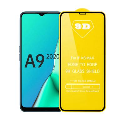 China Anti-scratch 9H Glue Shockproof Full Coverage 9D 2.5D Full Coverage Tempered Glass Screen Protector For OPPO A1 A1K A3 A5 A7 A8 A9 A11 A12 for sale