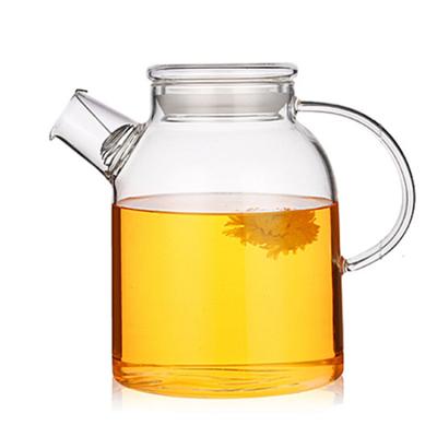 China Sustainable Coffee 1000ml Household Cold High Temperature Explosion Proof Lemon Ice Glass Pitcher for sale