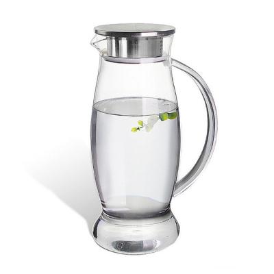 China 1500ml Sustainable Coffee Hand Blown High Temperature Resistant Glass Kettle Cold Pitcher for sale