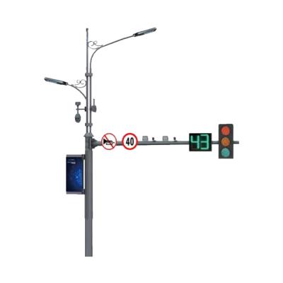 China Outdoor Chinese CCTV Factory Pedestrian Galvanize Traffic Lights Led Light Pole For Outdoor for sale