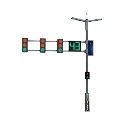 China 2022 Cheap Outdoor CCTV Price T-shape Traffic Light Poles Suitable For Commercial Areas for sale