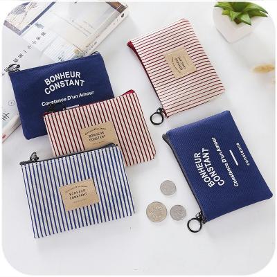 China Wholesale Custom Printing Zipper Coin Student Girls Plain Canvas Coin Purse Soft Mini Bags for sale