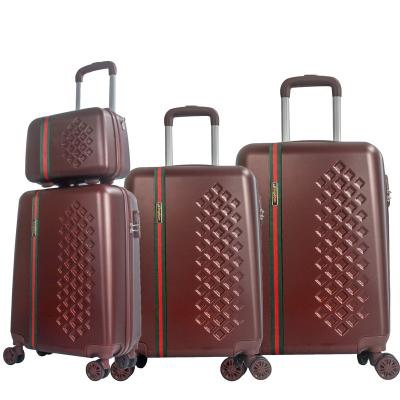 China Cheap ABS Shell Traveling Bags Hard Suitcases Luggage Set Colorful ABS Luggage Set for sale