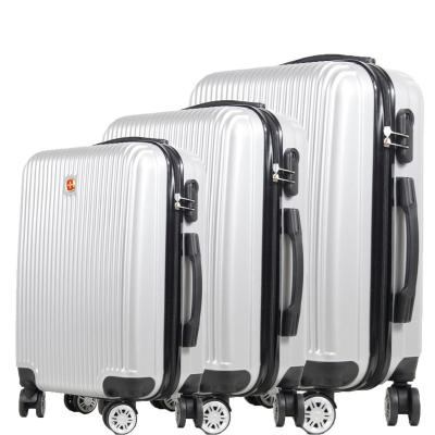 China ABS Shape Luggage Travel Filter Bezels PC Luggage Sets Travel Bag Trolley 3 Pieces for sale