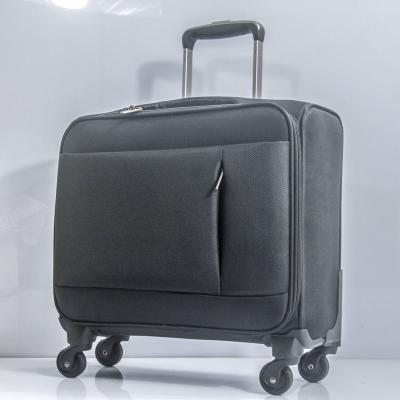 China High Quality China 16 Inch Soft Plastic Nylon Trolley Luggage Bags With Wheel for sale