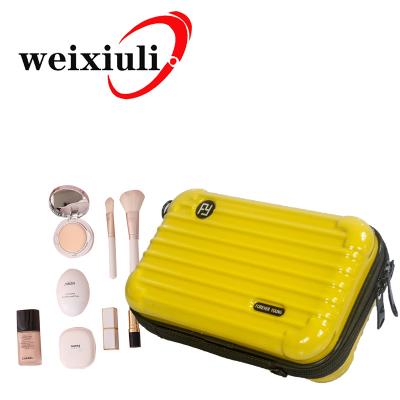 China Fashoion Jewelry Makeup Luggage Trolley Case Organizer Plastic Mini Suitcase Shoulder Bags for sale