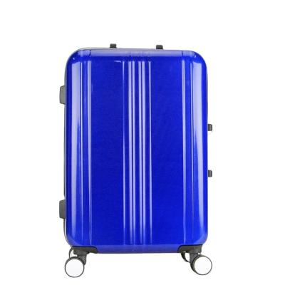 China Custom Blue ABS 24/24/28 Inch Trolley Boarding Suit Case Luggage Sets For Travel for sale