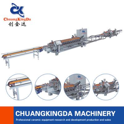 China Automatic porcelain ceramic tile squaring and chamfering machinery, square chamfer machine for sale