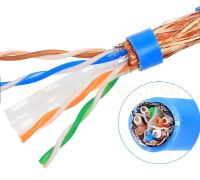 China Computer factory OEM UTP ftp SFTP cat 6A sftp 23awg sftp network LAN cable best price PE PVC LSZH cat 6A indoor outdoor copper for sale