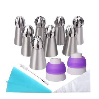 China Sustainable Cake Decorating Tools Supplies Pissing Nozzles Set Tips Ball Icing Accessories for sale