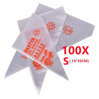 China 100pcs/pack Small Disposable Pastry Bags Clear Plastic Cake Decorating Piping Icing Cake Bag for sale