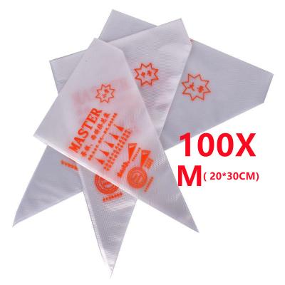 China icingclear plastic bag 100pcs/pack mylar cake ice cream bag kitchen baking decoration disposable medium piping bag for sale