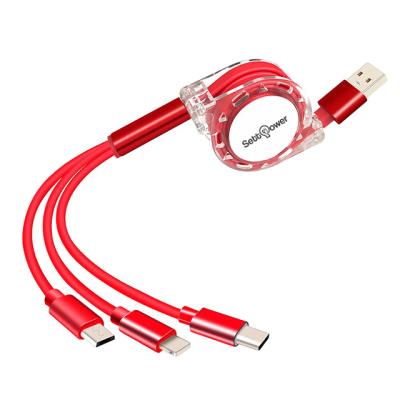 China 2021 Top1 Settpower RSZ3 Portable Retractable Hot Selling New Product Ideas USB Charging Cable 2021 Free Shipping 3 In 1 Usb Cable for sale