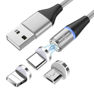 China New Settpower RSZ7 Mobile Phone Hot Selling 3 in 1 Magnetic USB Charging Cable For Mobile Phone 3A Fast Charging Data Cable for sale