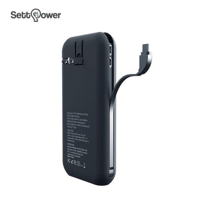 China new products portable power charger 13000mAh power bank without bank cords for mobile phones Settpower RSQ9 for sale