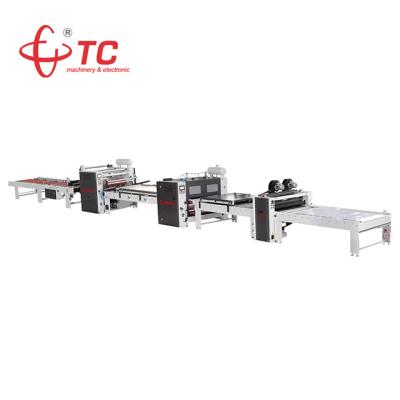 China Sideboards PUR Adhesive Hot Melt Flat Panel Laminating Machine for sale