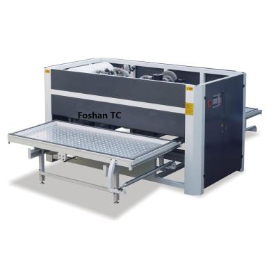 China Automatic Furniture Vacuum Membrane Press Machine for Door Laminating with PVC Veneer (Two Tables) for sale