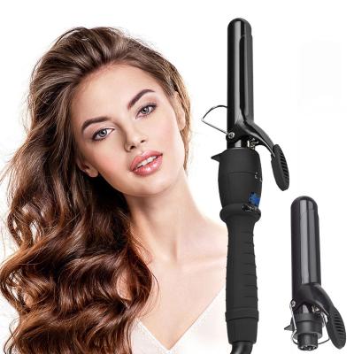 China Professional Long Curling Wand 13-32mm Interchangeable Hair Curling Iron Wands Clips/Tweezers Rose Gold Titanium Curling Iron for sale