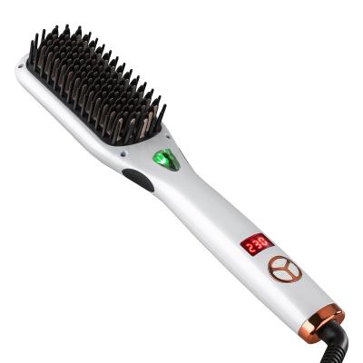 China Ionic Straightening Brush Reasonable Price Magic Hair Straightener Brush Anion Comb Electric Heating Rechargeable Hair Straightener Brush for sale