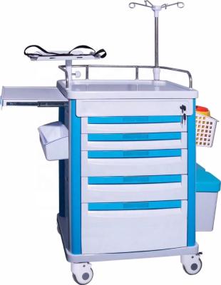 China CY-D403 Modern Medical Equipment ABS Hospital Emergency Drug Nursing Trolley for sale