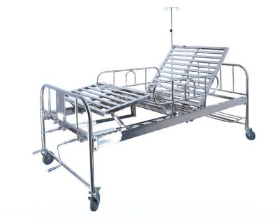 China Hospital Bed Competitive Price Purchase Manual Two Stainless Steel Crank Medical Bed Prices CY-A114 for sale