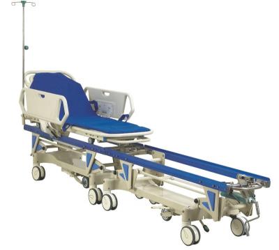 China Manual Hospital Stretcher CY-F613 Hospital Transfer Patient Stretcher Connect Medical Trolley for sale